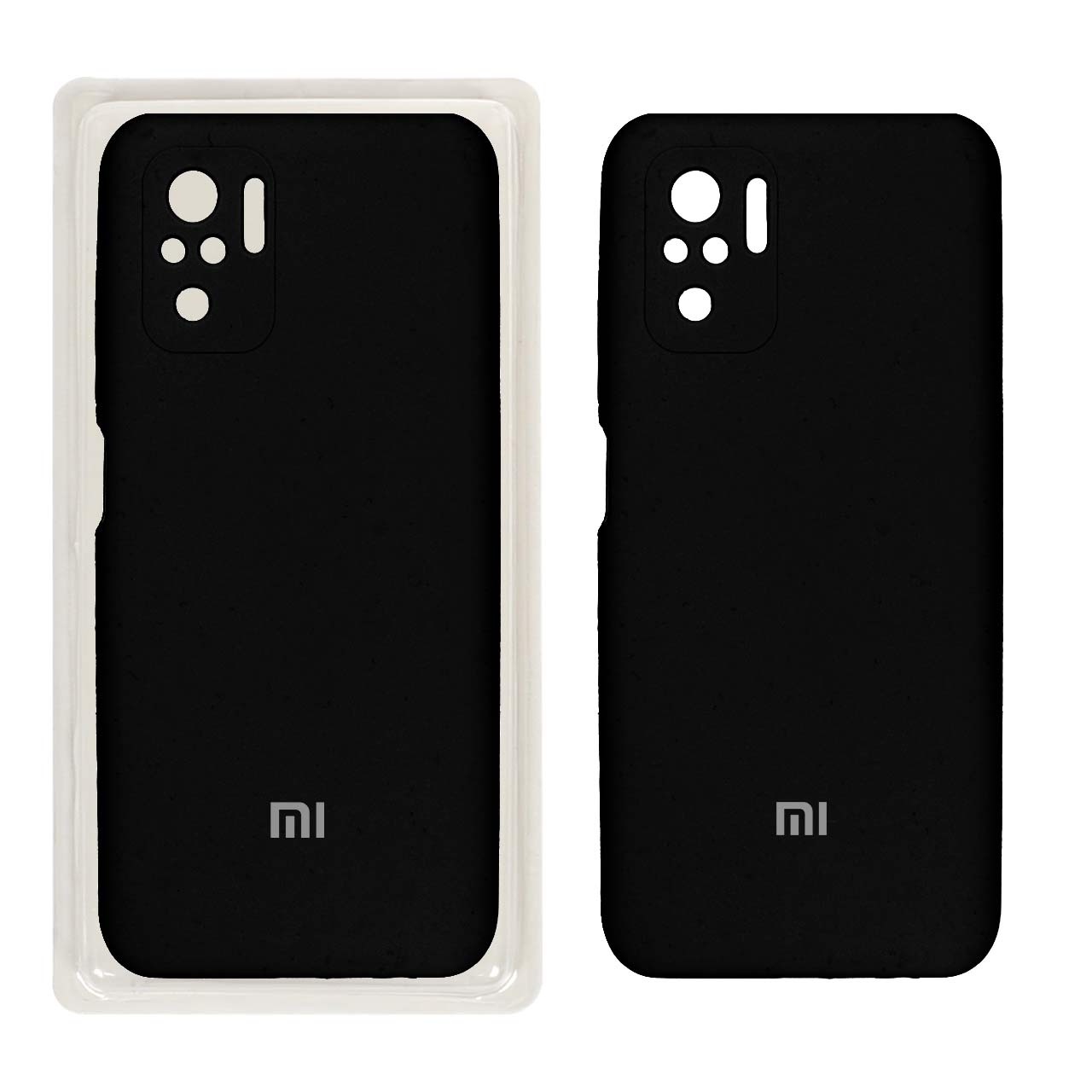 قاب سیلیکونی پاک کنی محافظ لنزدار اورجینال Xiaomi Redmi Note 10S/ Redmi Note 10-4G/ Poco M5S - مشکی (پک اصلی)